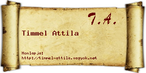 Timmel Attila névjegykártya